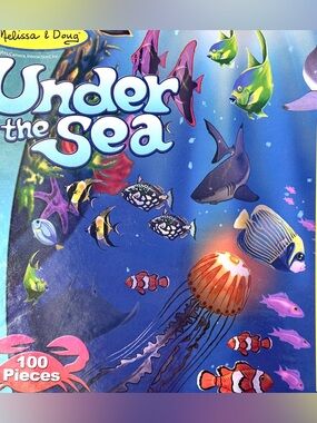 Melissa & Doug Under the Sea 100 Piece Extra Large Floor Puzzle-4 Feet Tall